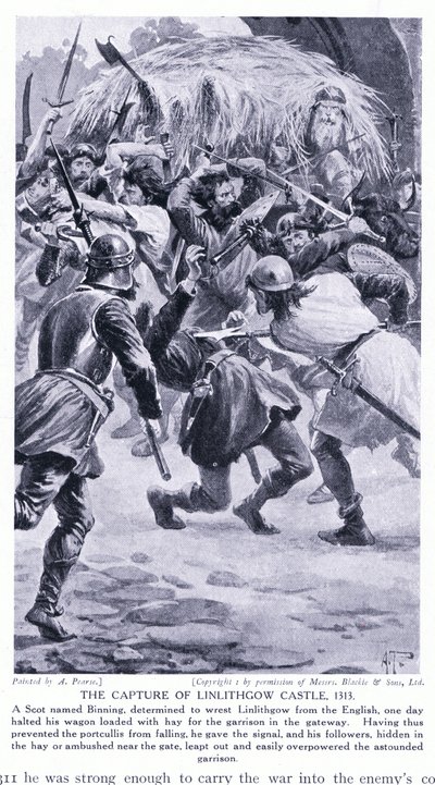 La cattura del castello di Linlithgow AD1313, anni 